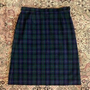 Pendleton Tartan Plaid Wool A-Line Skirt